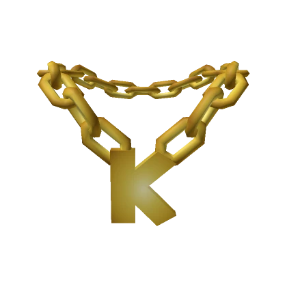 Gold Initial Letter K Chain