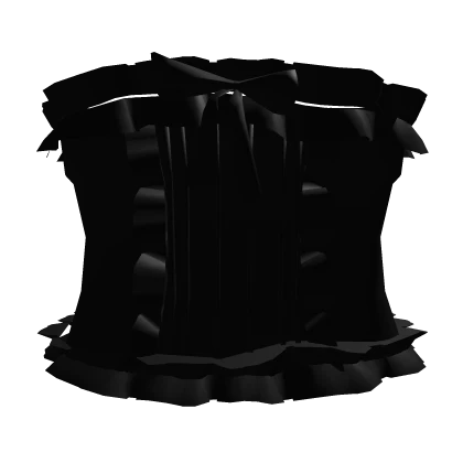† : black gothic ruffled lace corset