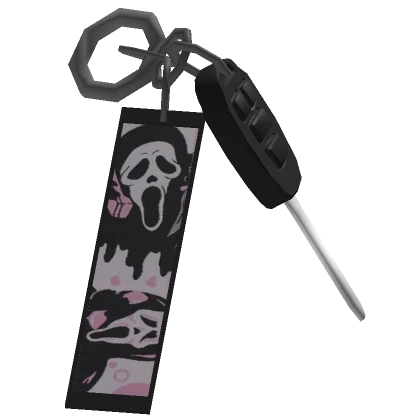 Scream in Love Keychain Y2K