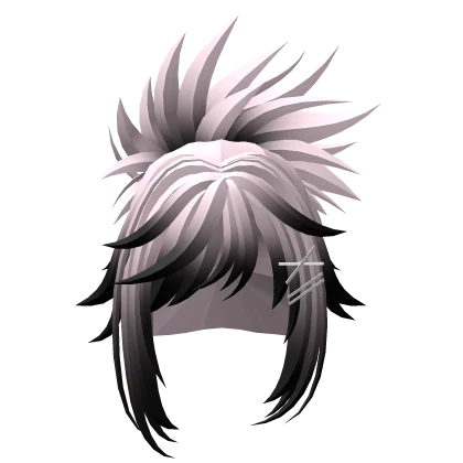 Messy Punk Harajuku Ponytail (Black and Pink)