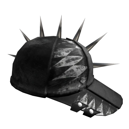 Atemporal black sided spiky punk cap
