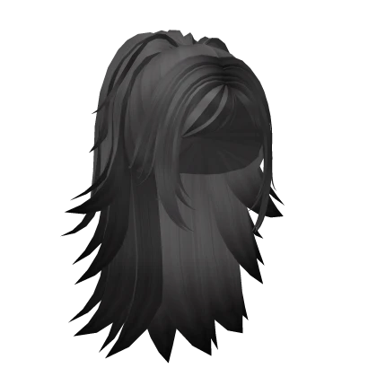 Messy Emo Punk Ponytail Wolf Cut (Silver Grey)