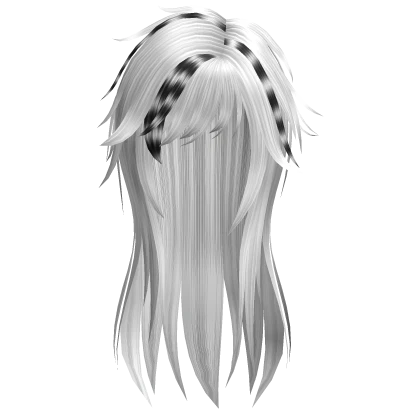 Emo Scene Punk Grunge Spiky Hair in Raccoon White