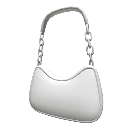 White Basic Shoulder Bag