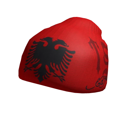 Red Albanian Beanie - terces a s'ti