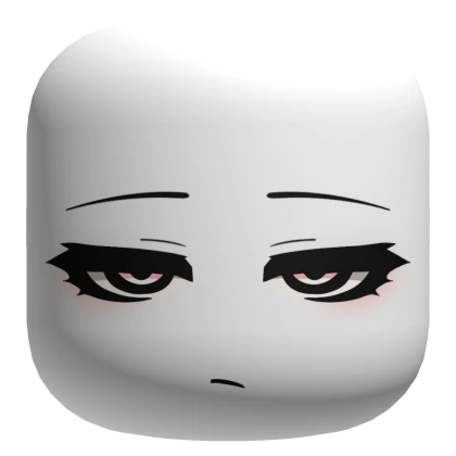 Cute Dissatisfied Face - White