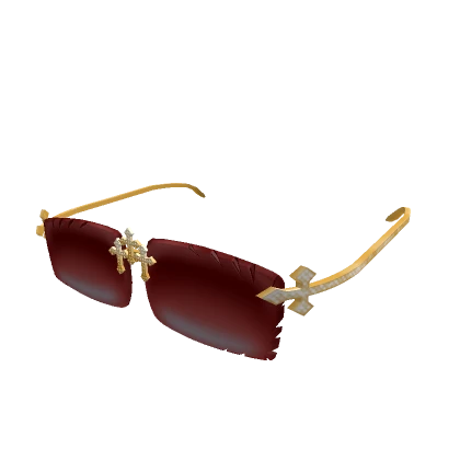 ICED OUT GOLD BLOXIER SHADES -- RED