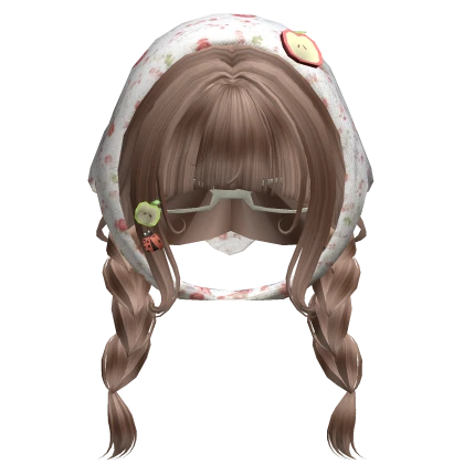 ♡ Mori kei Igari Low Braided Pigtails in Milktea