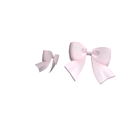 ୨୧: kawaii big doll pigtail bows in pink