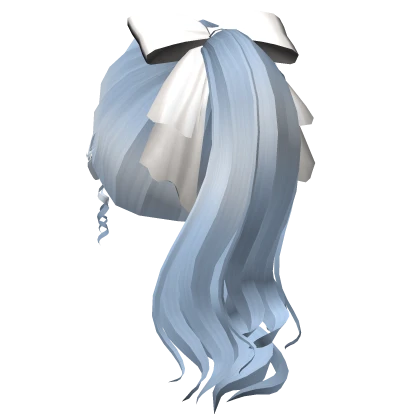 Light Blue  Elegant Ponytail w/ Bow