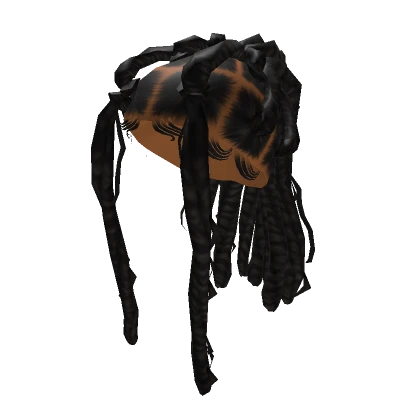 Black Butterfly Locs 2 - Ponytail - Dark Orange