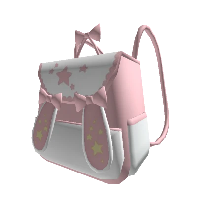 Kawaii Pink Star Bunny Backpack /w Bow 𐐪3.0𐑂