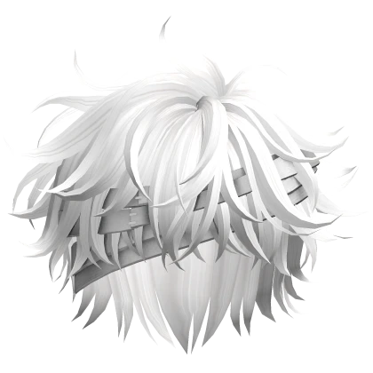 White Messy Bandaged Hair