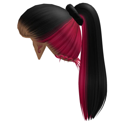 Pink Skunk Striped Ponytail