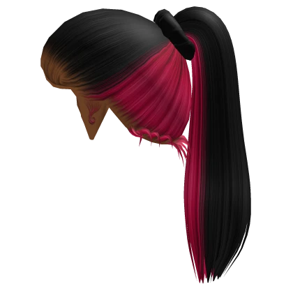 Pink Skunk Striped Ponytail