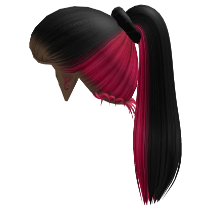 Pink Skunk Striped Ponytail