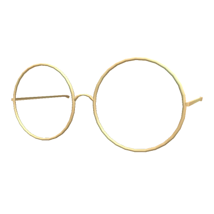 Low Thin Round Glasses Gold