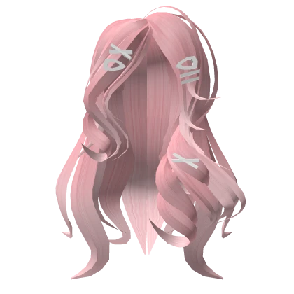 (FREE UGC LIMITED) ♡ Cute Curly Pink Hair w clips