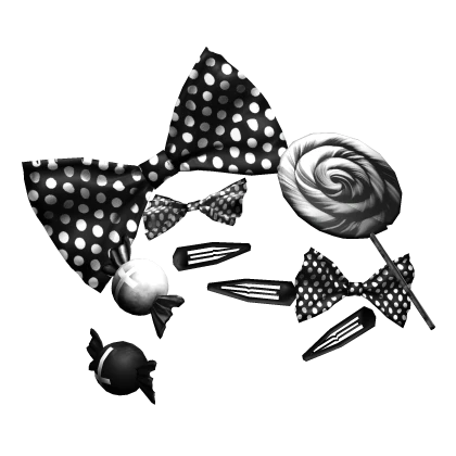 Scene Decora Candy Bows (Black/White)