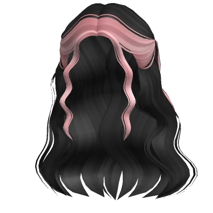 Delicate Half Up Waves Black Pink