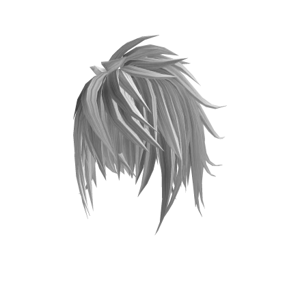White Messy Long Anime Hair 