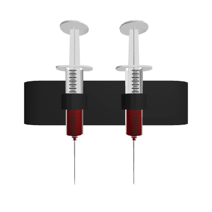 Fake Syringe Arm Strap (Black)