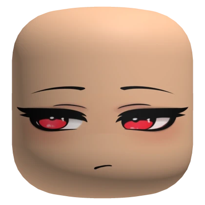 Slightly Offended Cute Face With Red Eyes - Light