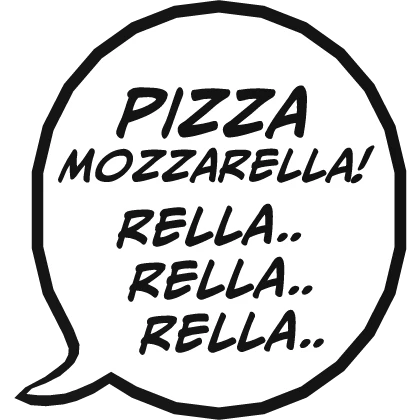 Pizza mozzarella rella gyro zepelli jojo jjba text