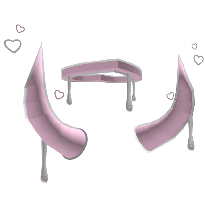 Horn Pink&White Neon Heart