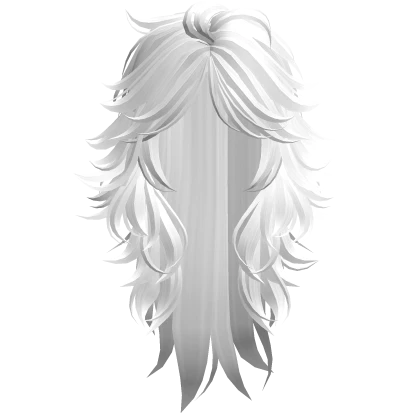 Long Fluffy Wolf Cut (White)