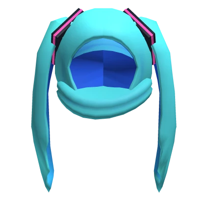 Miku hijab cute anime vocaloid blue pigtails