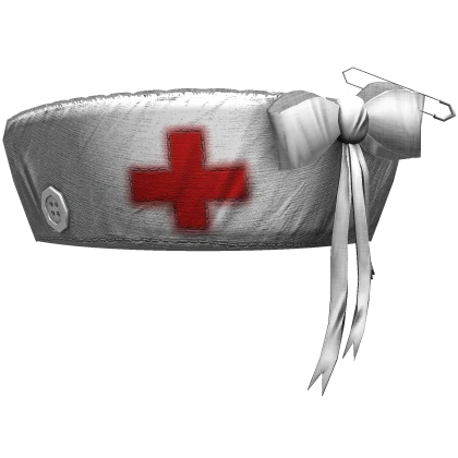 White Nurse Hat With Bow
