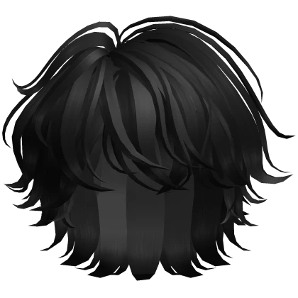 ☆ Messy Fluffy Boy Hair in Black