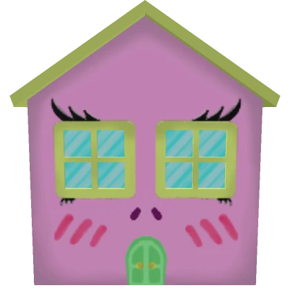 Weirdcore Strange Looking House [Pink]