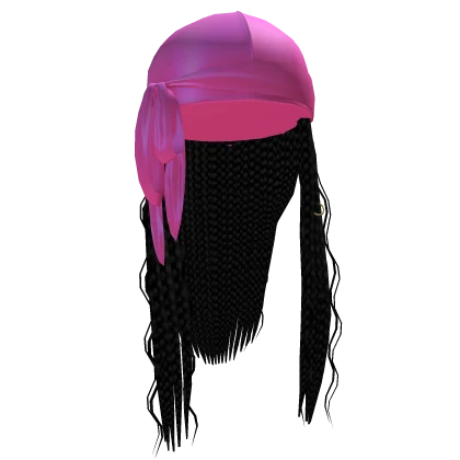 Durag w/ Braids [Pink]