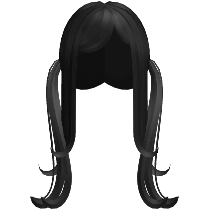 🤍 long & sweet valentine pigtail curls black