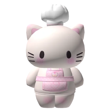 kawaii pink floating chef plushie