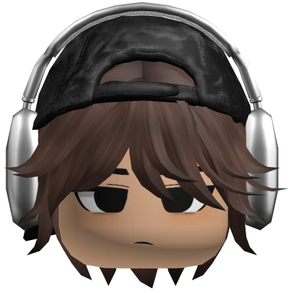 Annoyed Emo Boy w Cap + Headphones Brown