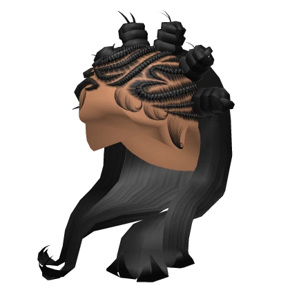 ⚜️• Bantu Knots w/ Fulani (Black)