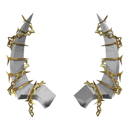Pure White Chained Angelic Emo Horns