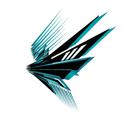 Cyber Octave Neon Blue Wings