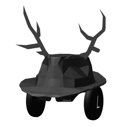 Black Fedora + Shades + Headphones + Antlers
