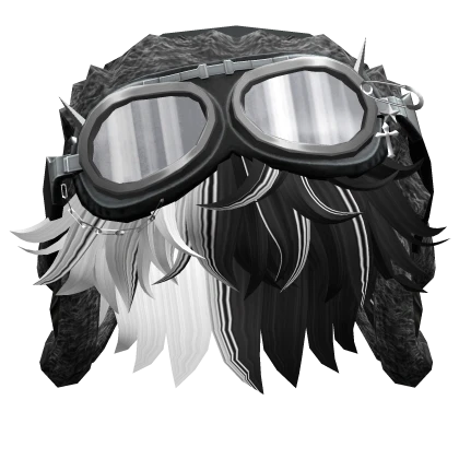 Black&White Cool Boy Hair w/ Y2K Goggles Ushanka
