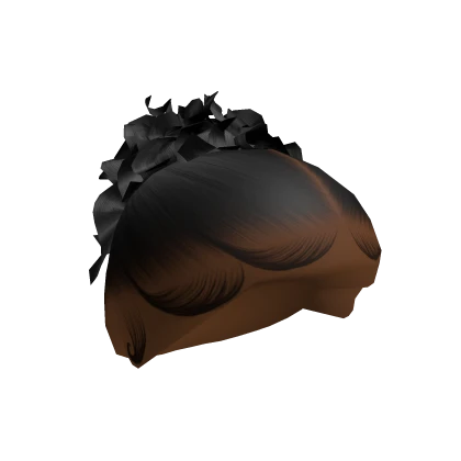 Clean Girl Middle Part Curly Bun [Black]