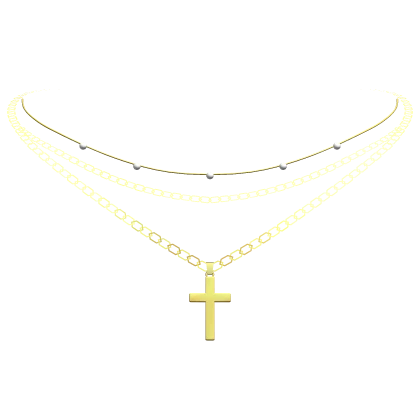 Gold Cross Chain Necklace