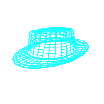 Hologram Fedora Blue