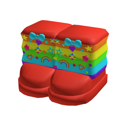 decora harajuku rainbow kandi kidcore clown shoes