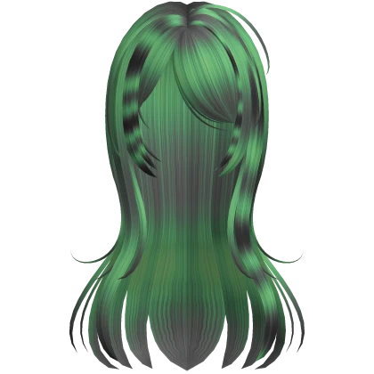 🖤 frail scene long wispy raccoon hair toxic green