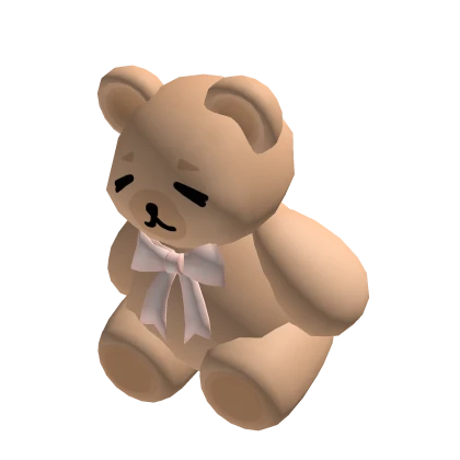 cute light brown bear holdable coquette plushie
