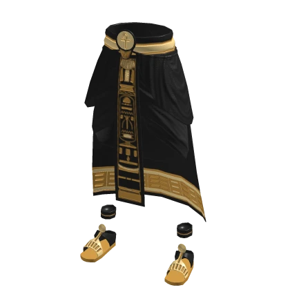 ♾️ Black Egyptian anubis Pharaoh gold Royal kilt